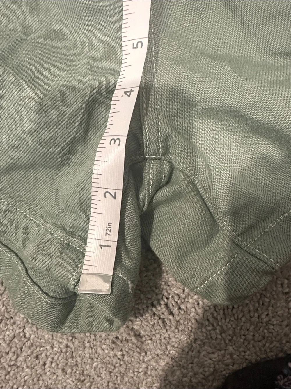 Levi’s High-Rise Olive Green Women's Shorts - Picture 4 of 6